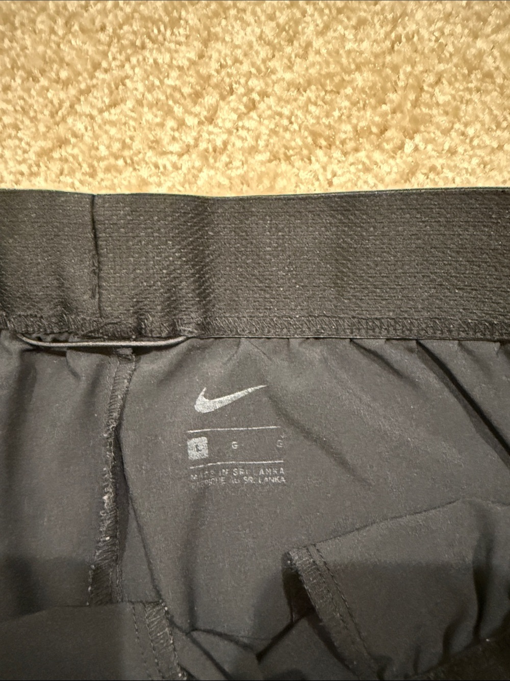 Nike Black Athletic Performance Shorts with Subtle Swoosh - Picture 2 of 2